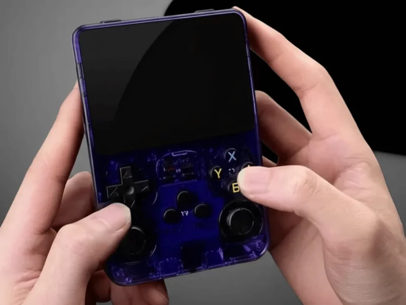 Retro konsola do gier fioletowy transparentny