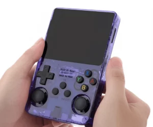 Retro konsola do gier fioletowy transparentny