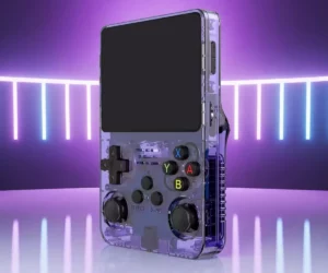 Konsola do Gier fioletowy transparentny Retro Pocket