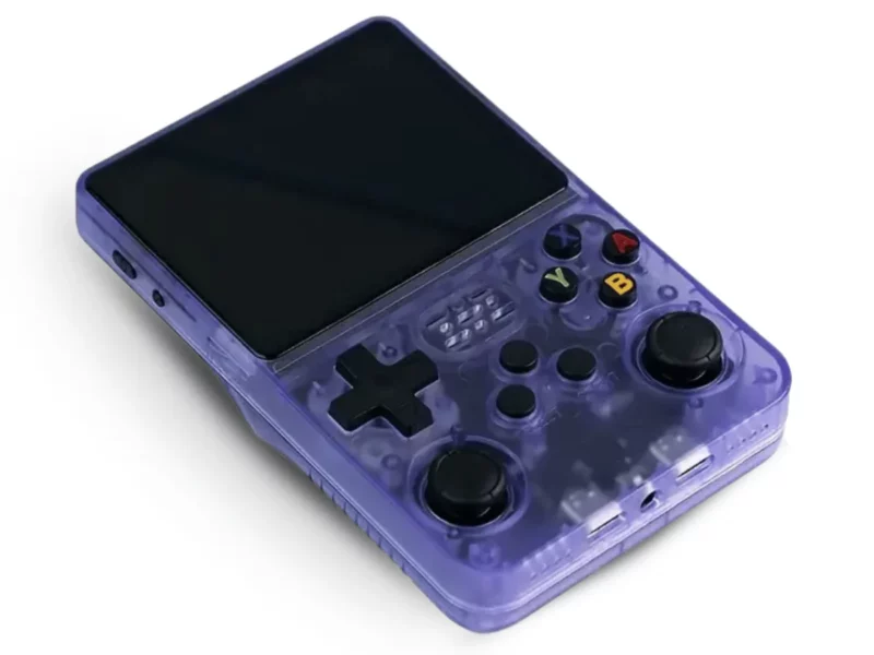 Retro konsola do gier fioletowy transparentny