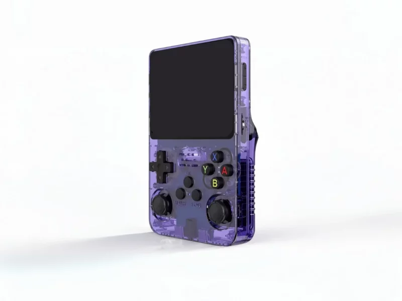 Retro konsola do gier fioletowy transparentny