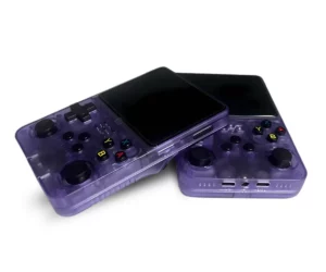 Retro konsola do gier fioletowy transparentny