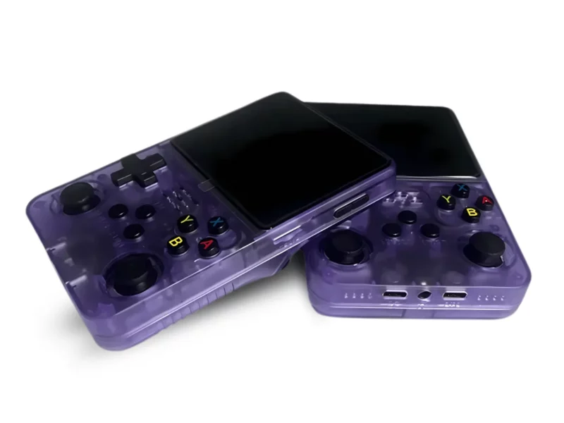 Retro konsola do gier fioletowy transparentny
