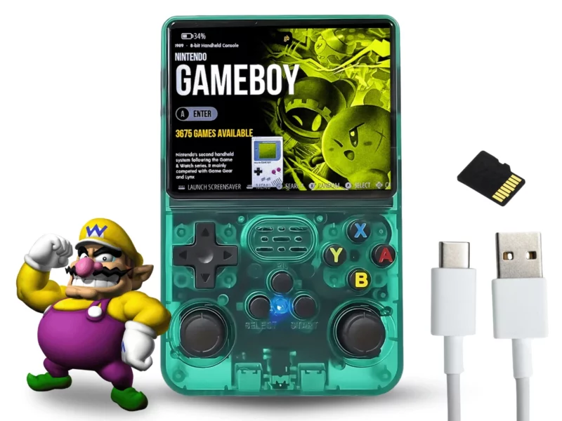 Konsola do gier Game Boy zielona transparentna Retro Pocket